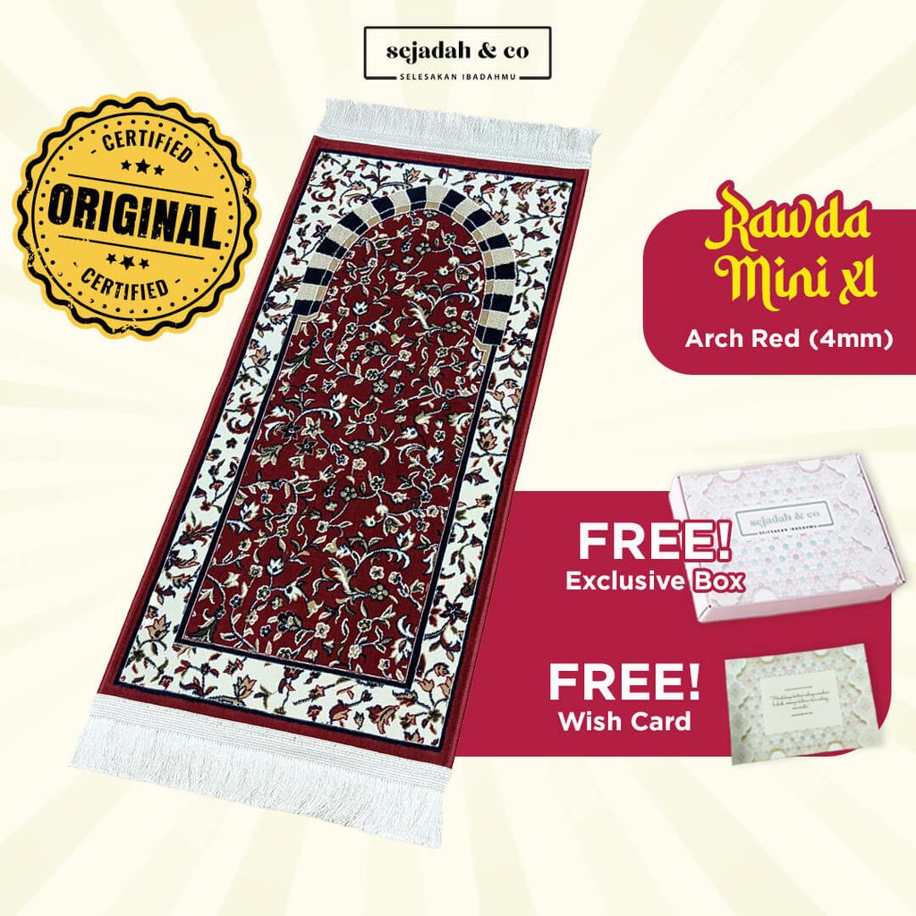01_Sejadah SCO Rawda Mini XL Arch Red 4mm