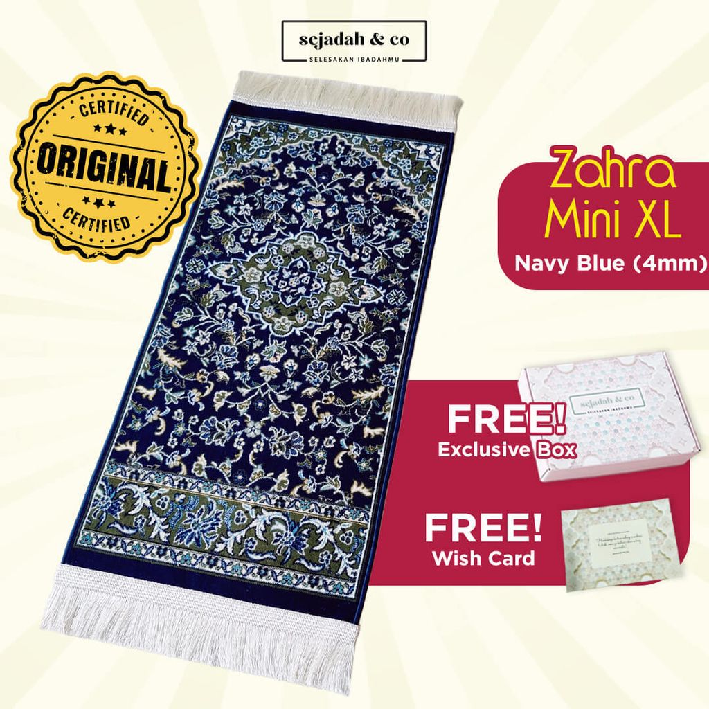 05_Sejadah SCO Zahra Mini XL Navy Blue 4mm
