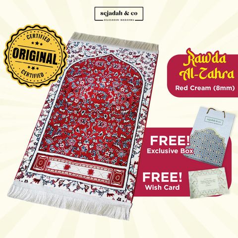 03_Sejadah SCO Rawda Al-Zahra Red Cream 8mm