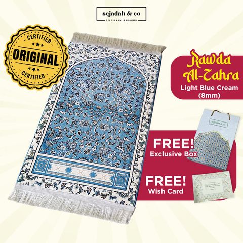 02_Sejadah SCO Rawda Al-Zahra Light Blue Cream 8mm
