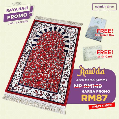 02_Sejadah SCO Rawda Arch Merah 4mm