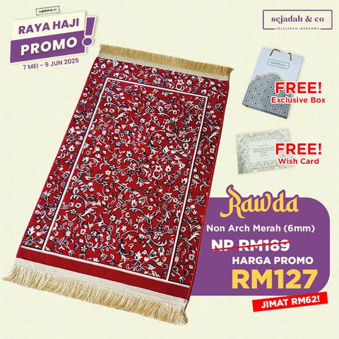 02_Sejadah SCO Rawda Non Arch Merah 6mm