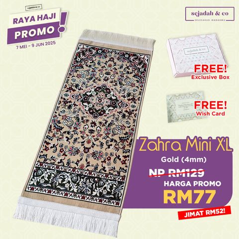 01_Sejadah SCO Zahra Mini XL Gold 4mm