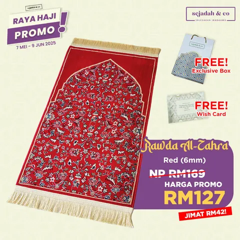 04_Sejadah SCO Rawda Al-Zahra Red 6mm