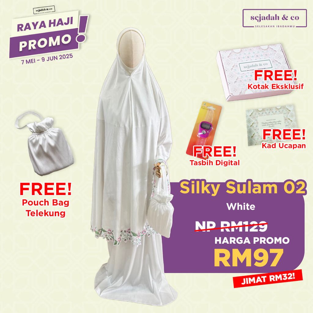 01_Telekung SCO Silky Sulam 02 White