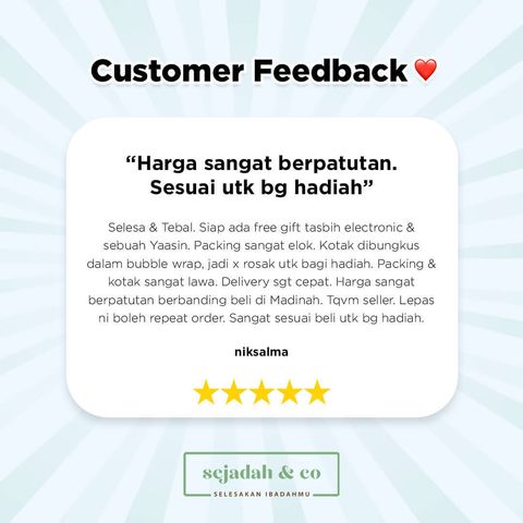 01_Feedback Pelanggan Sejadah.co