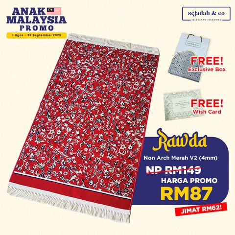 05_Sejadah SCO Rawda Non Arch Merah V2 4mm