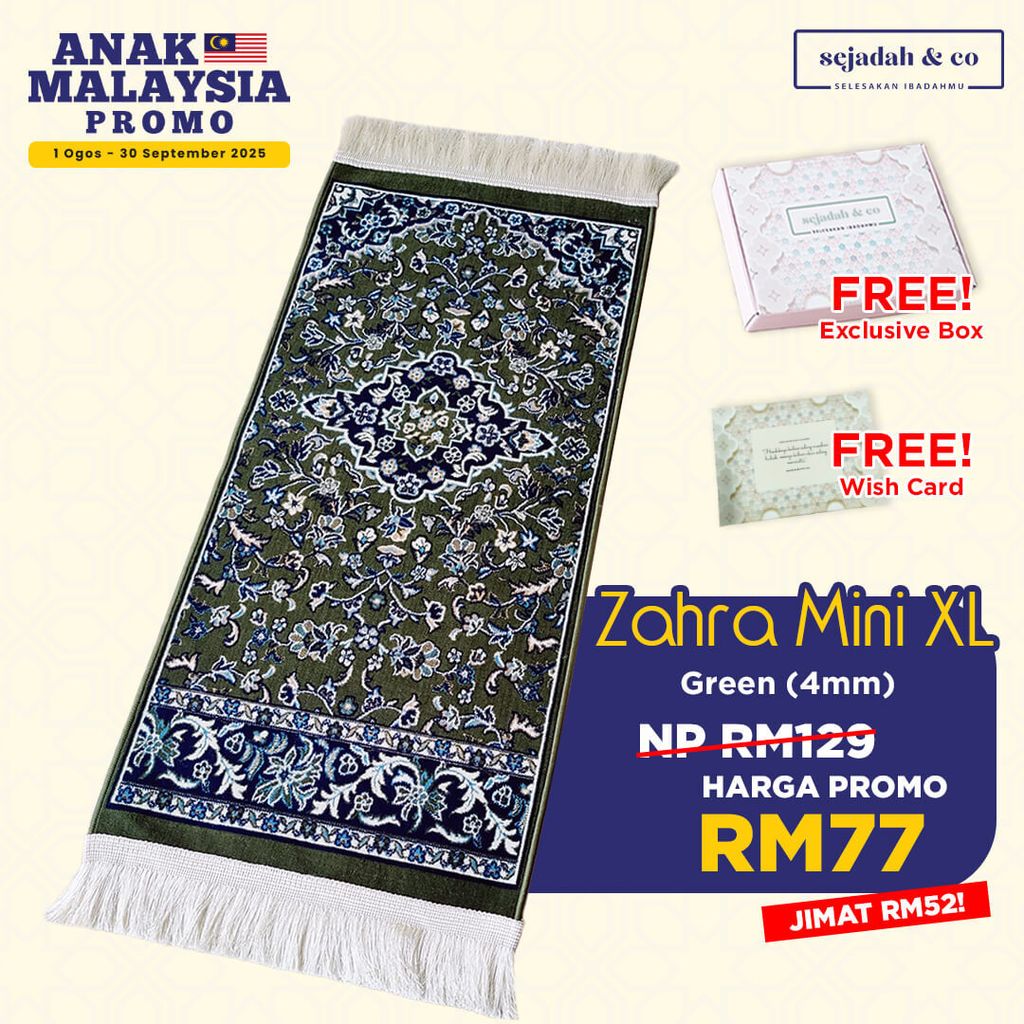 04_Sejadah SCO Zahra Mini XL Green 4mm