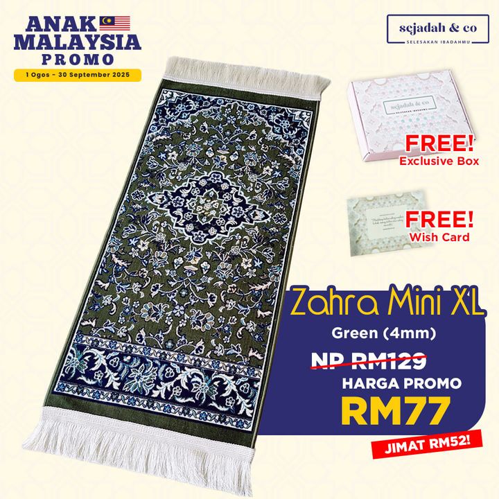 04_Sejadah SCO Zahra Mini XL Green 4mm