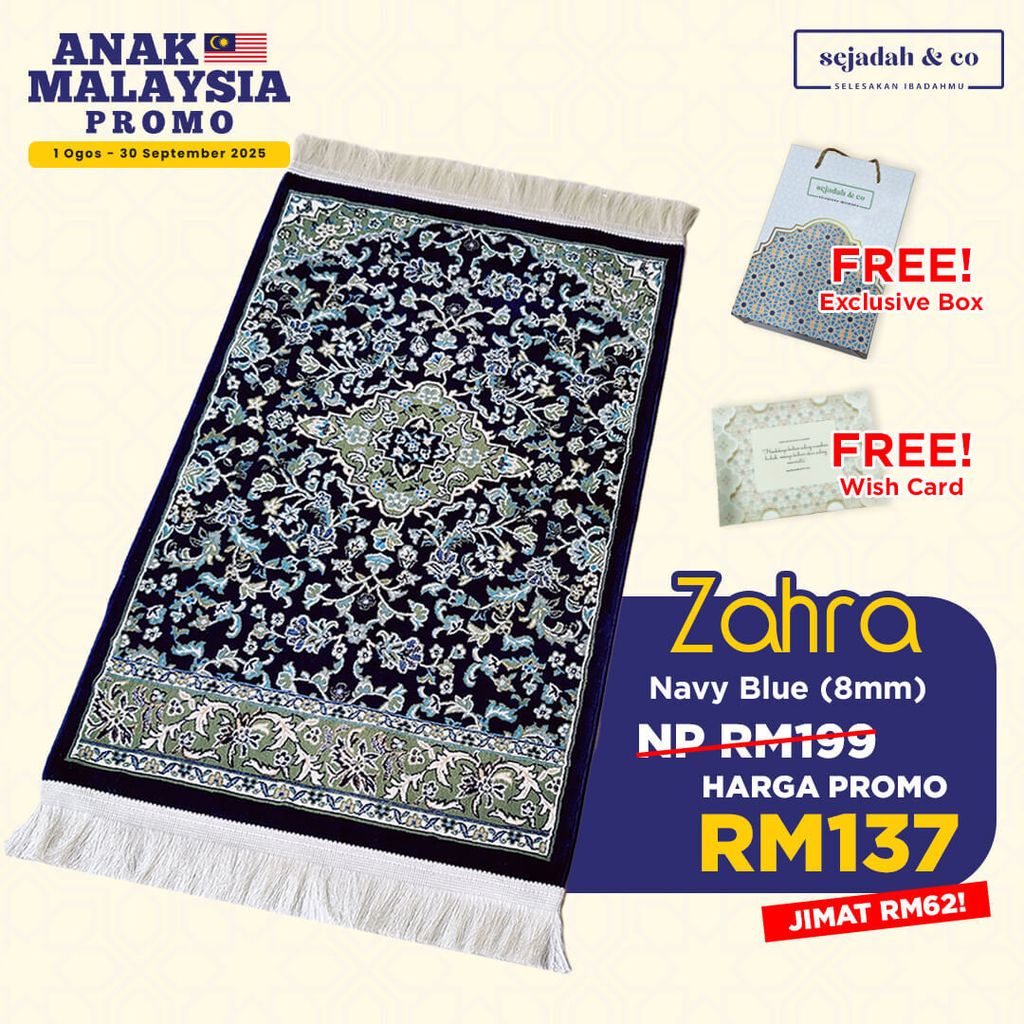 04_Sejadah SCO Zahra Navy Blue 8mm