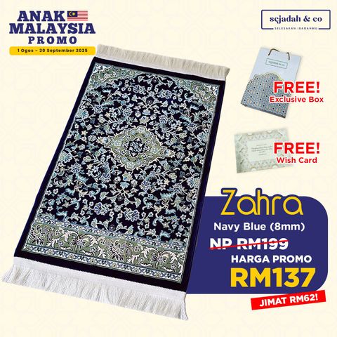 04_Sejadah SCO Zahra Navy Blue 8mm