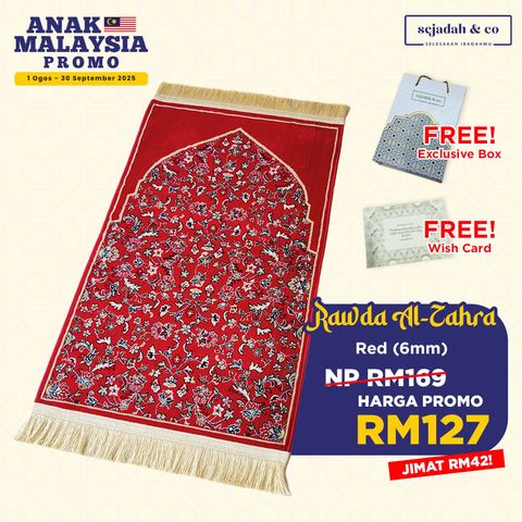 03_Sejadah SCO Rawda Al-Zahra Red 6mm