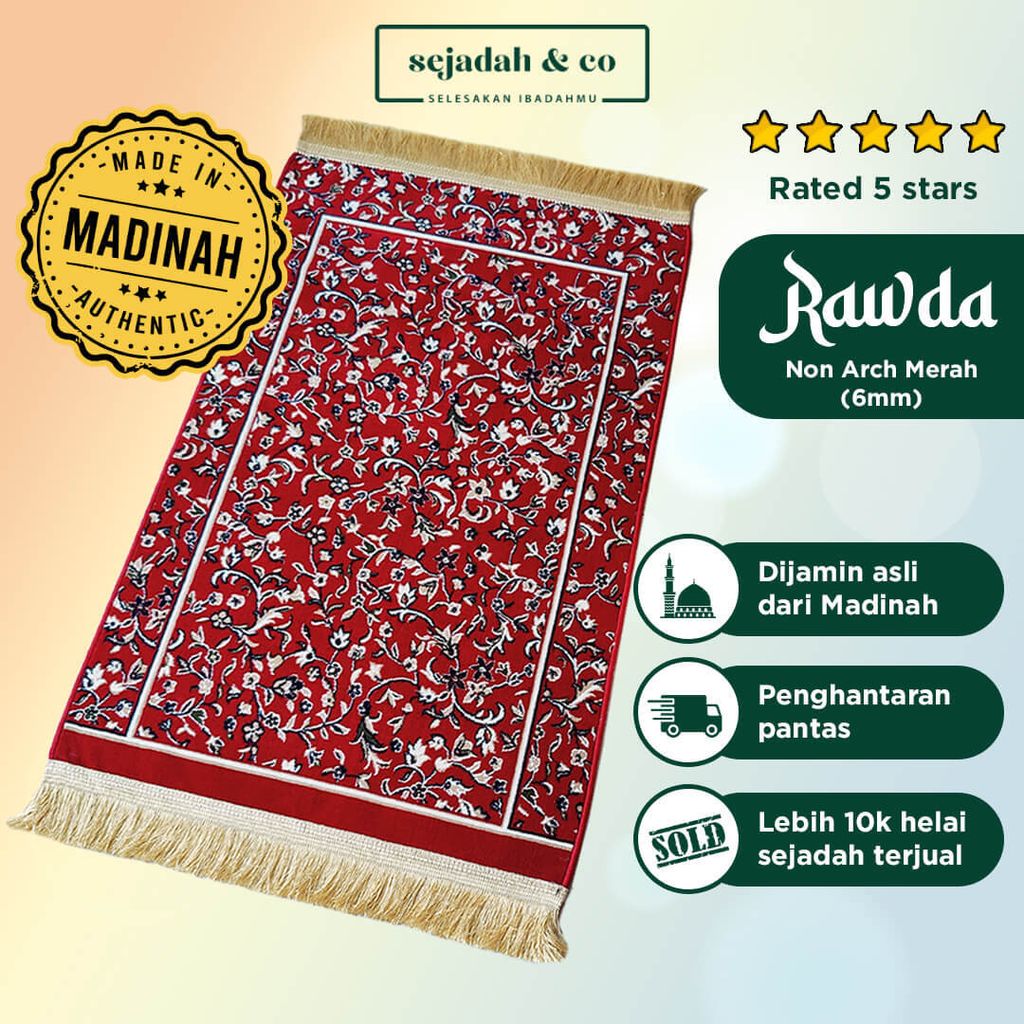 02_Sejadah SCO Rawda Non Arch Merah 6mm