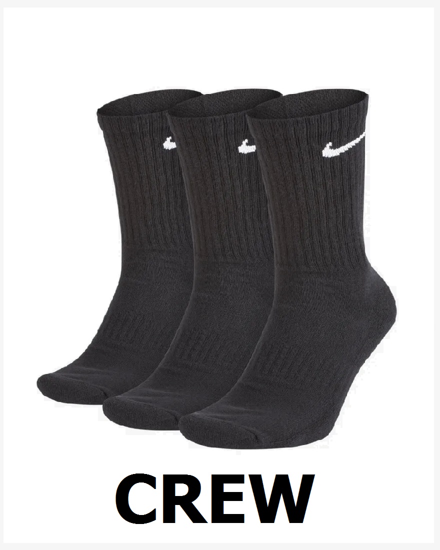 nike cushion crew socks size guide