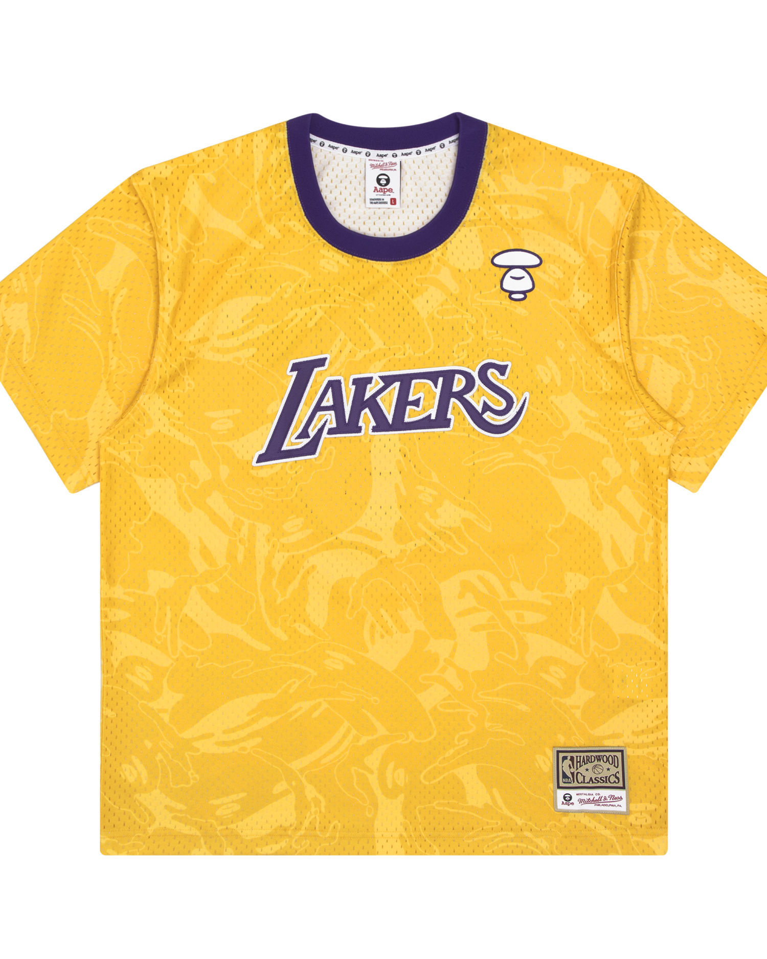 mitchell and ness lakers t shirt