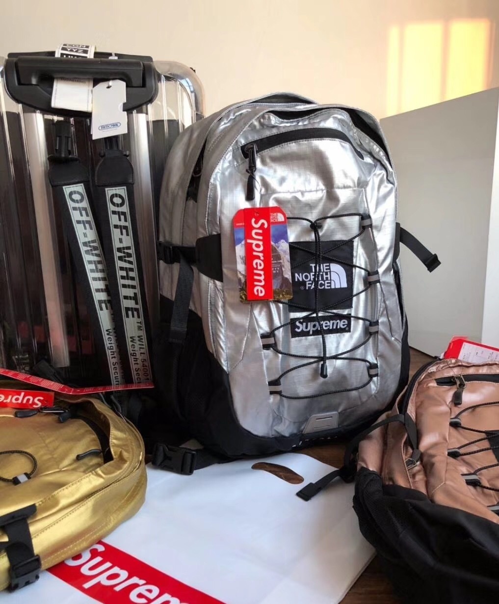 supreme metallic backpack