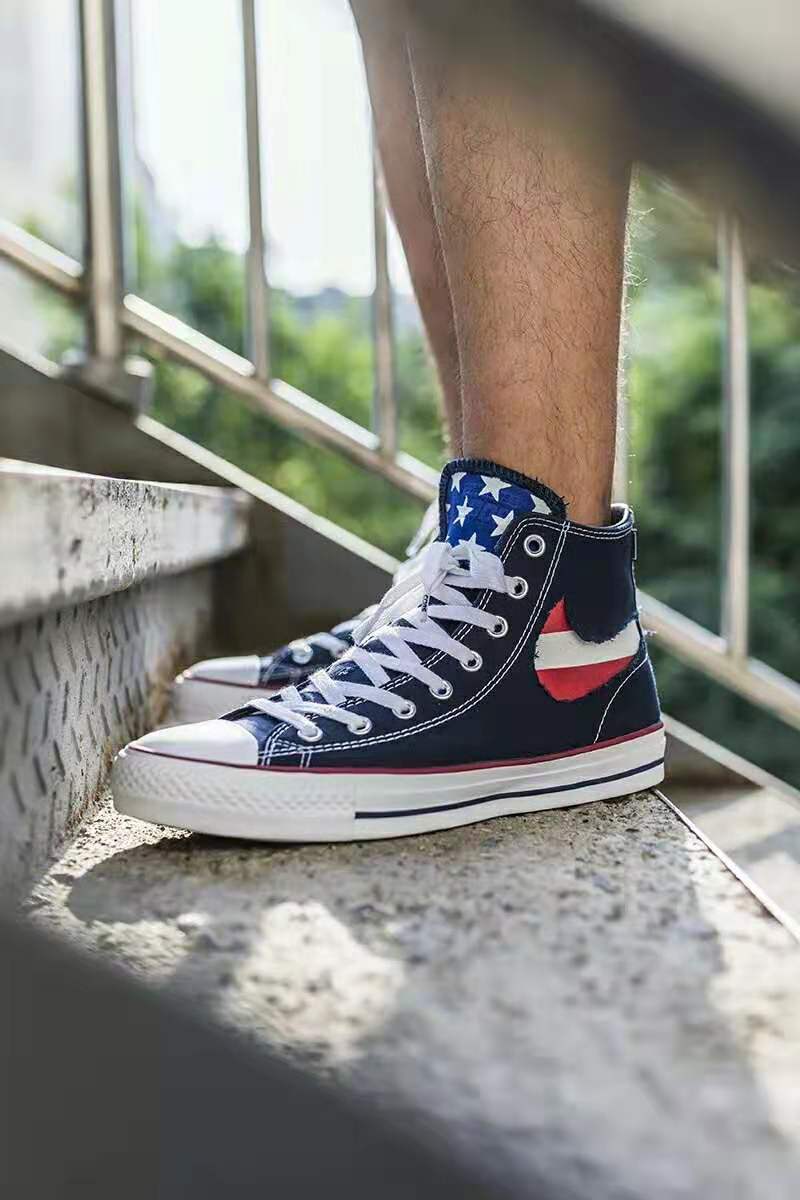 Converse CTAS American Flag DoubleLayer Tearable Uppers Converse CTAS American Flag DoubleLayer Tearable Uppers