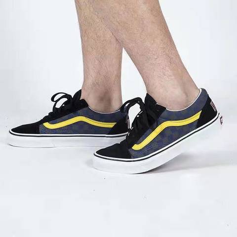 Vans Old Skool Unisex Low Black and Yellow Checkerboard Casual Shoes – Sally House of Fashion ...