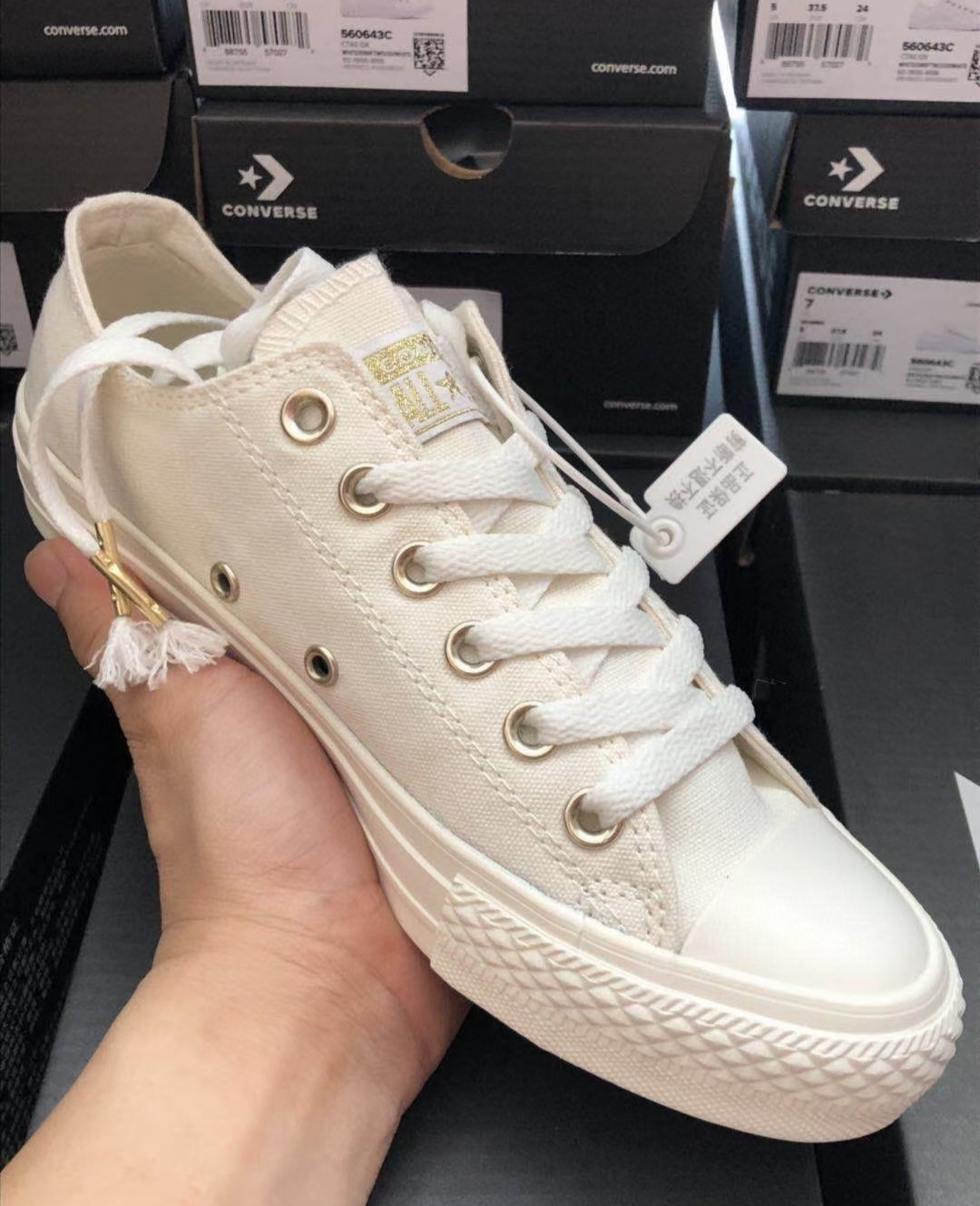 Converse Chuck Taylor All Star Cream White Gold Low Top – Sally House of  Fashion | Buy Your Latest Fashion Today