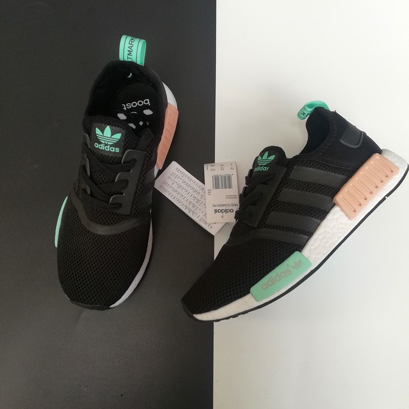 adidas nmd black pink green