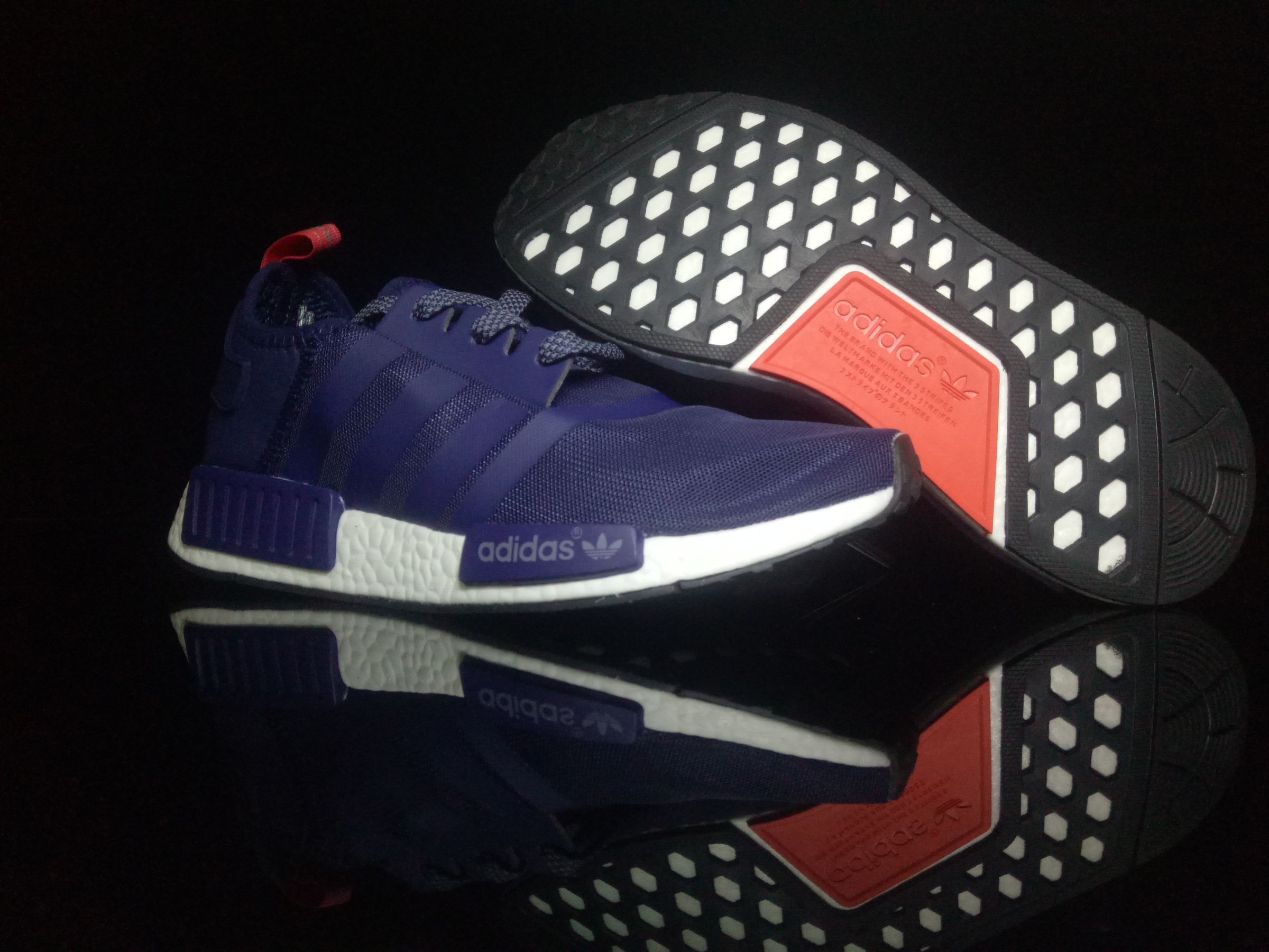 adidas nmd blue red white