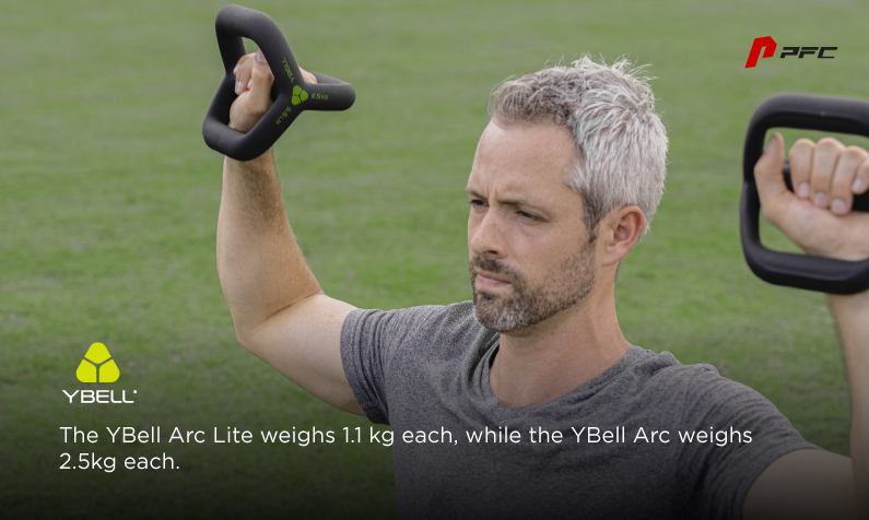 YBell, 4-in-1 functional fitness tool. Can be used for cardio and/or strength training. Ideal for physical therapy and rehab.g