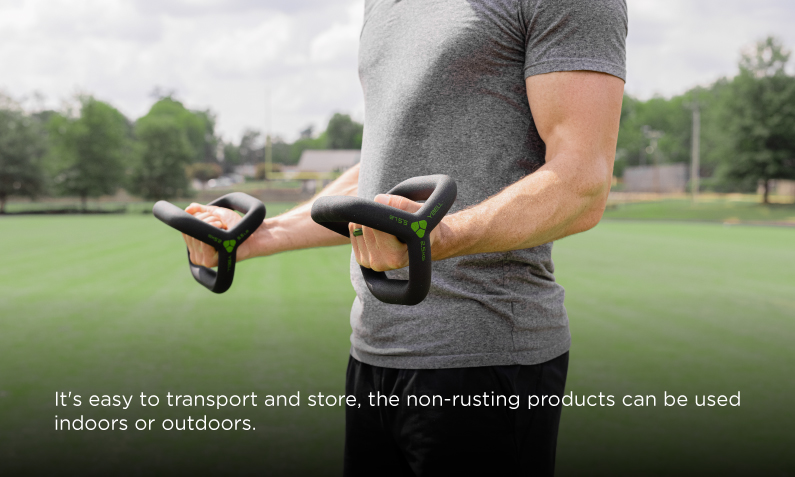 YBell Arc, portable light-weight training tool that is compact and has a comfortable grip. 