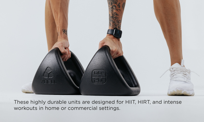 YBell Pro series is highly durable and designed for HIIT, HIRT and intense workouts at home or in a commercial setting. 
