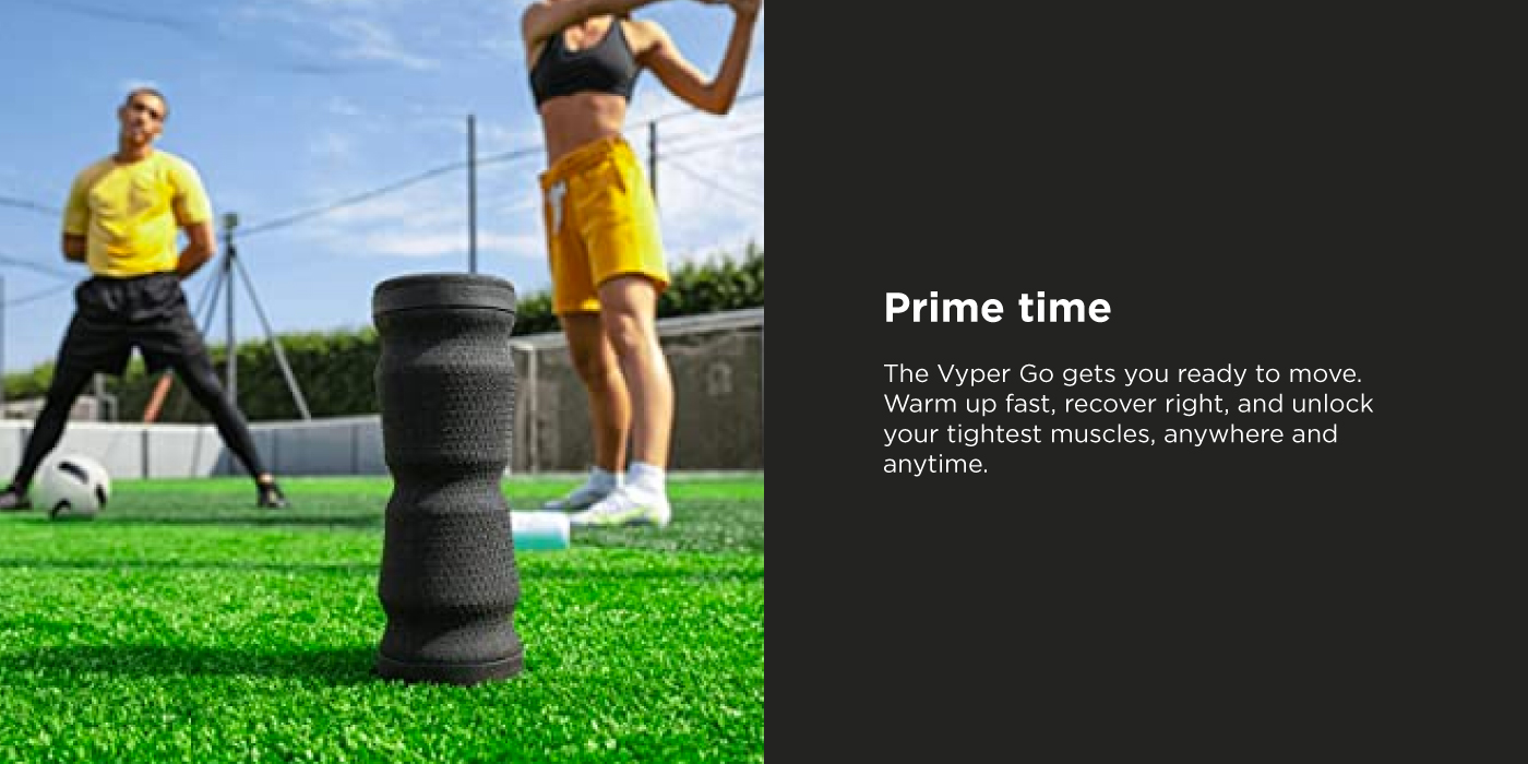 Vyper Go Vibration Foam Roller - The Vyper Go gets you ready to move. Warm up fast, recover right, and unlock your tightest muscles, anywhere and anytime.