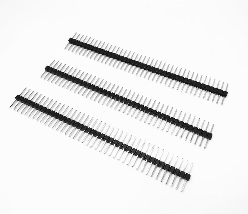 黑色單排針 2.54mm 兩邊等長 40PIN 單排 長15mm 每組3根
