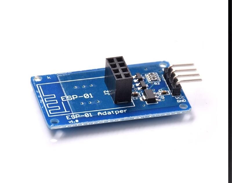 黑版 ESP-01 轉接座 轉接板3.3V / 5V兼容 讓ESP-01更容易使用
