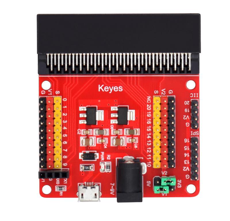原廠 KEYES micro:bit 擴展板 3.3V 5V雙電源供應 每個PIN都有獨立VCC和GND