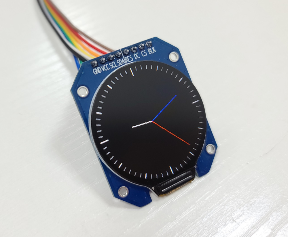 GC9A01圓形 1.28吋 TFT LCD顯示器