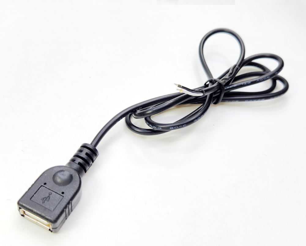 USB母頭轉黑白雙線