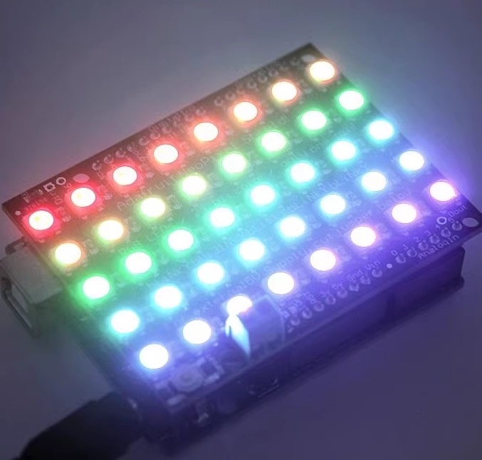 40位 WS2812B 5050 RGB LED 全彩驅動彩燈擴展板 直插 Arduino UNO R3