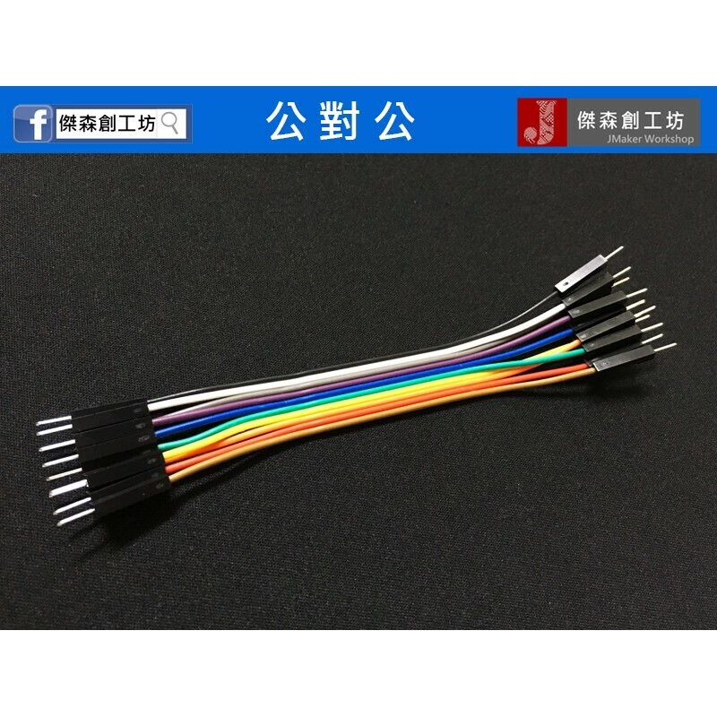 10cm 杜邦線 公對公 40條 12股銅絲含膠殼