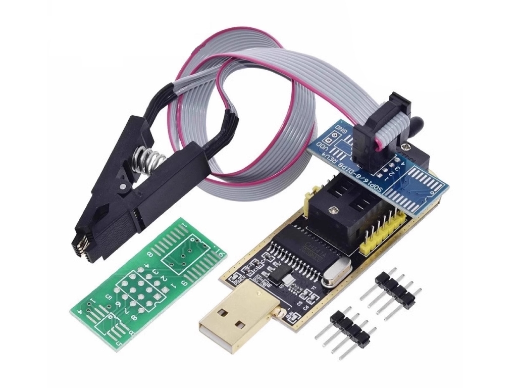CH341A USB燒錄器 BIOS FLASH EEPROM 測試夾