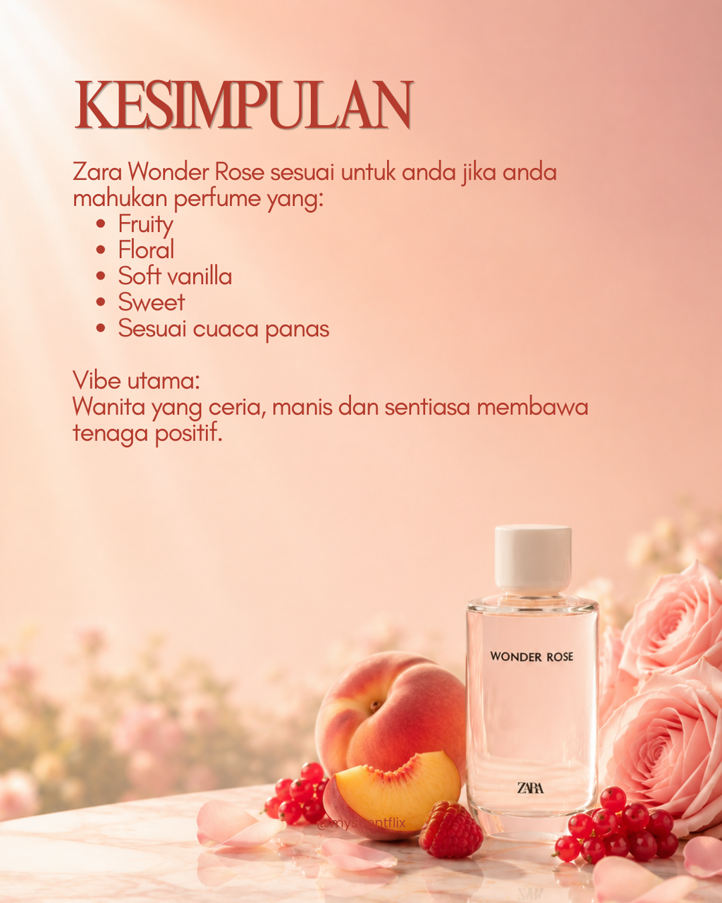 SCENTFLIX Zara Wonder Rose 9