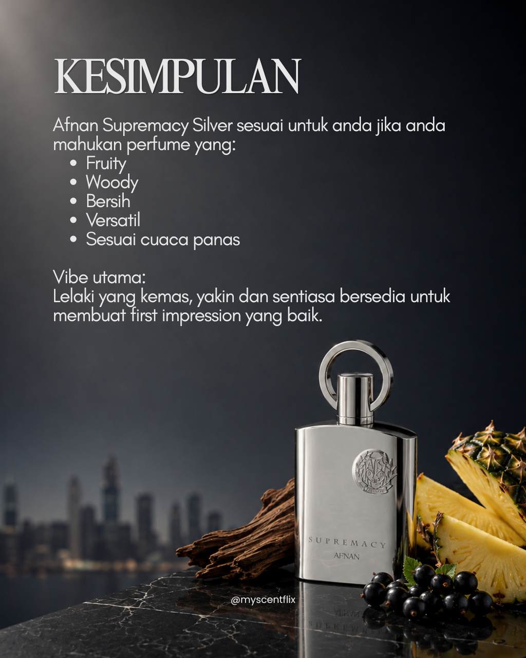 SCENTFLIX Afnan Supremacy Silver 9