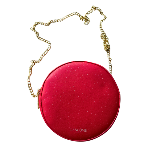 Lancôme Paris Red Round Chain Crossbody Bag