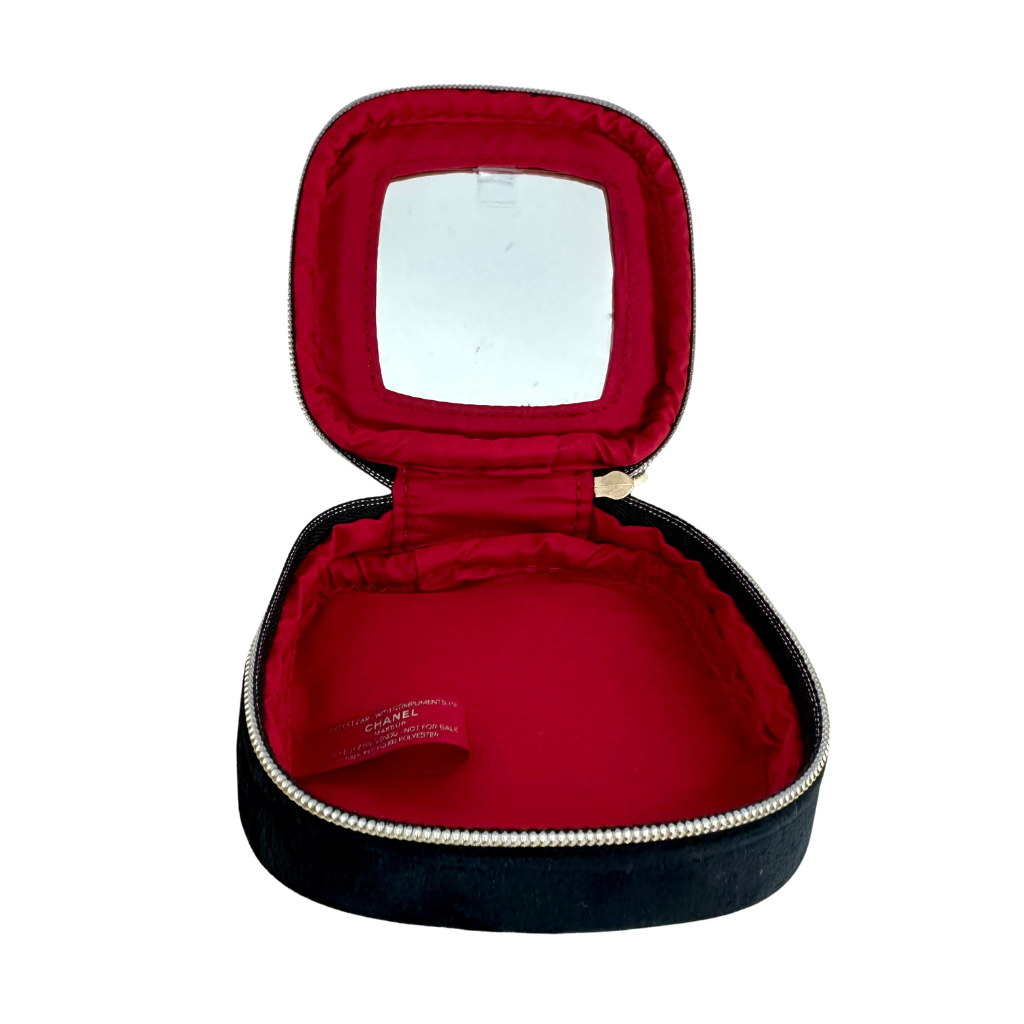 Chanel Beauté Black Mini Vanity Case with Mirror 3