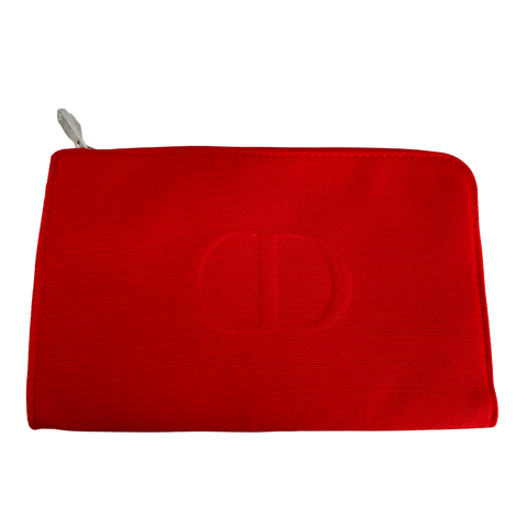 Dior Beauté Red Cosmetic Pouch  Makeup Bag