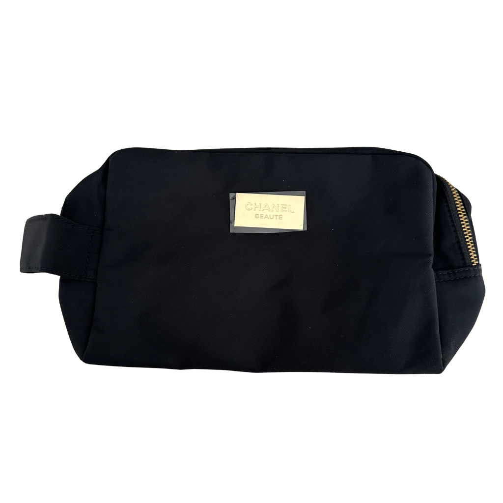 CHANEL Beauté Black Double-Zip Vanity Case  Cosmetic Bag