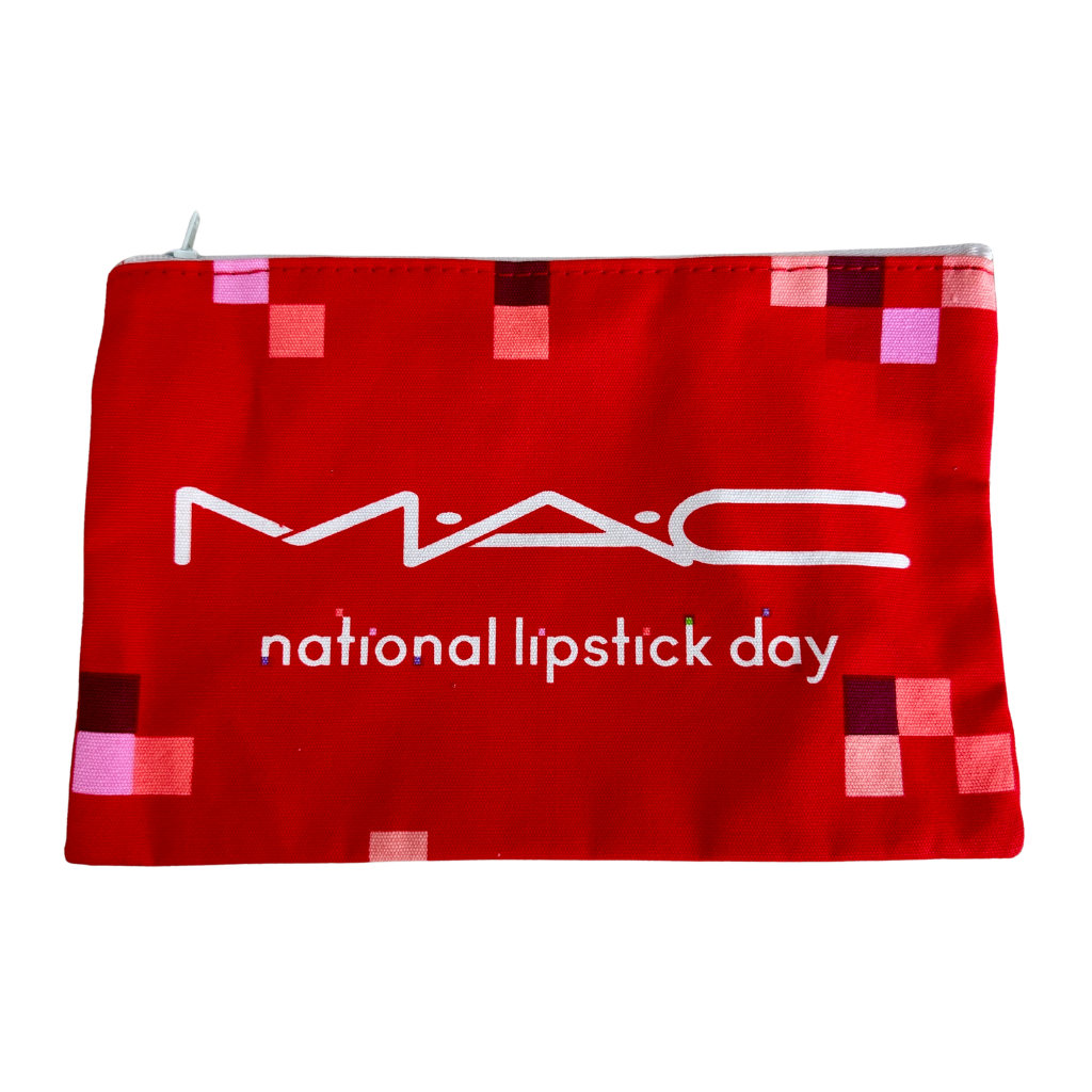 MAC Cosmetics National Lipstick Day Red Makeup Pouch