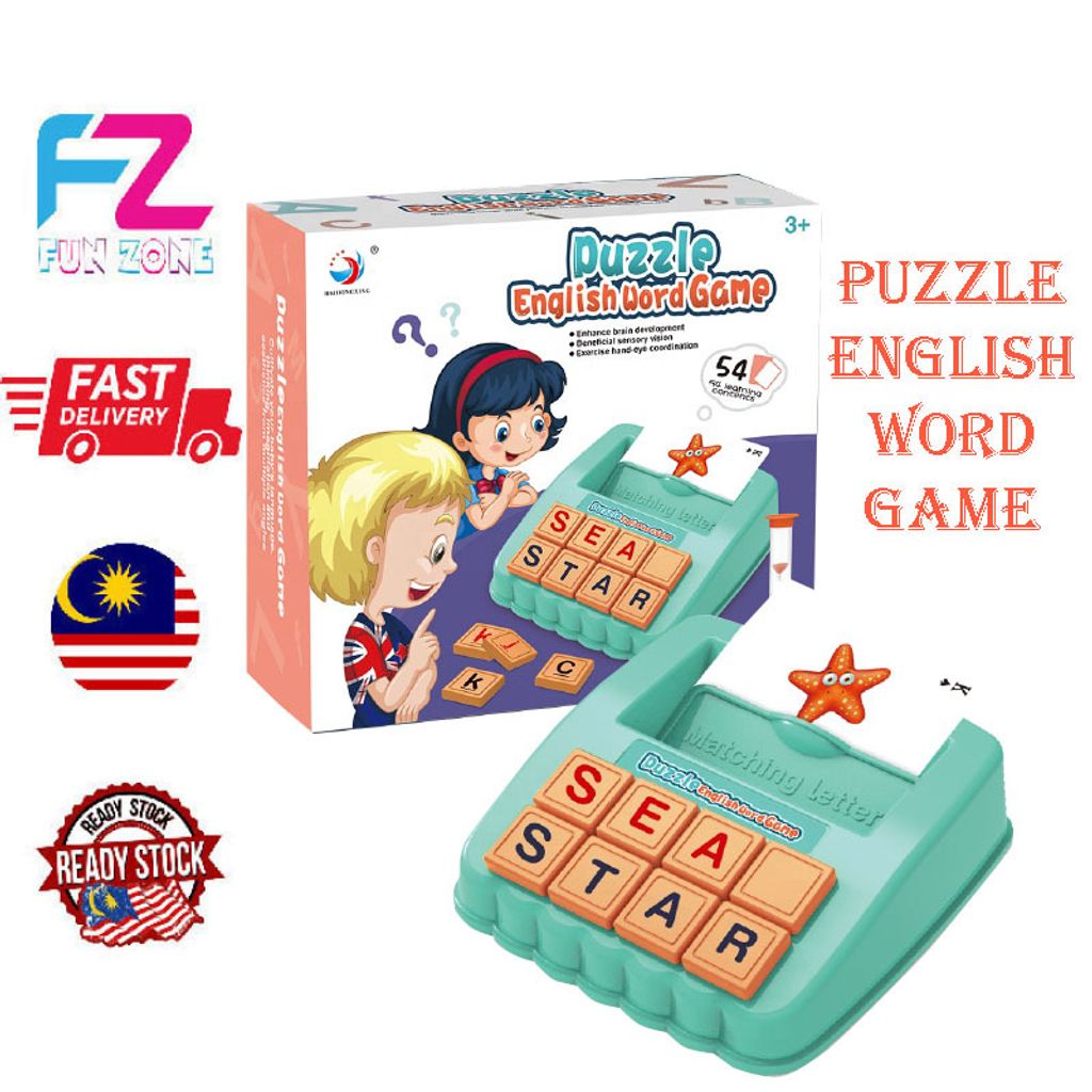 Puzzle English Word Game Infant Memorizing Early Educational Fun Zone