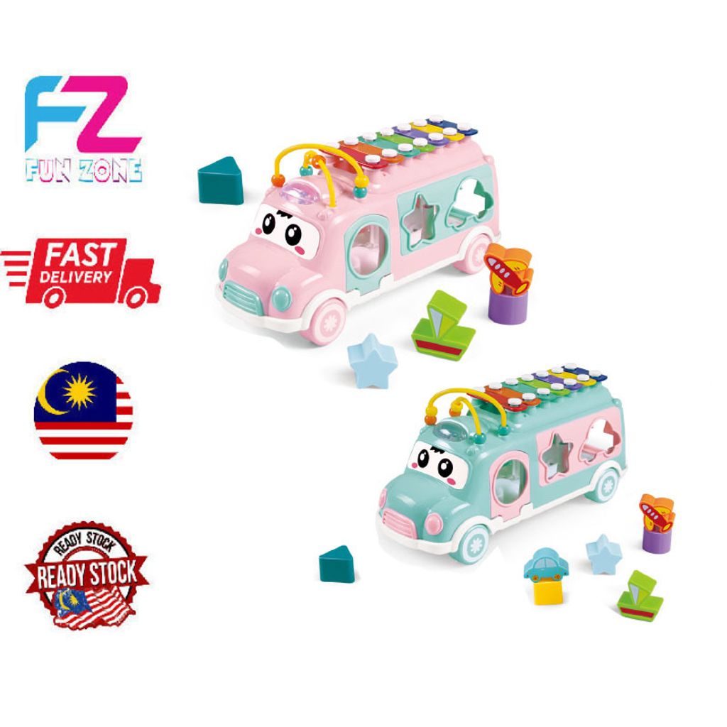 HUANGER MUSIC BUS WITH XYLOPHONE BABY EARLY EDUCATIONAL TOY FUN ZONE