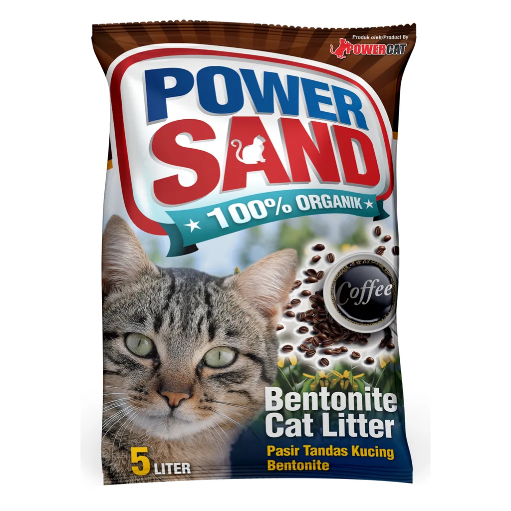 Powersand Bentonite Cat Litter Coffie 5L (1).jpg