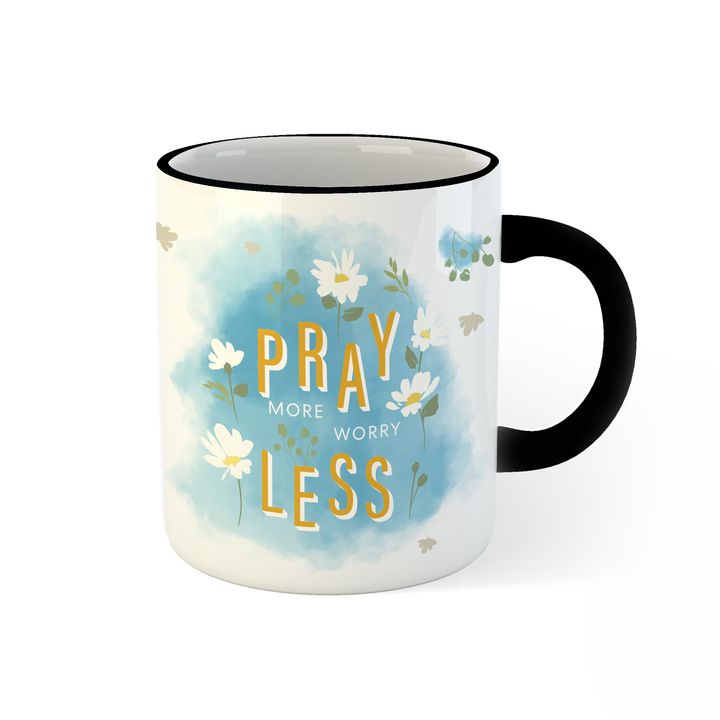 02 - DG MUG - black front - Pray more worry less