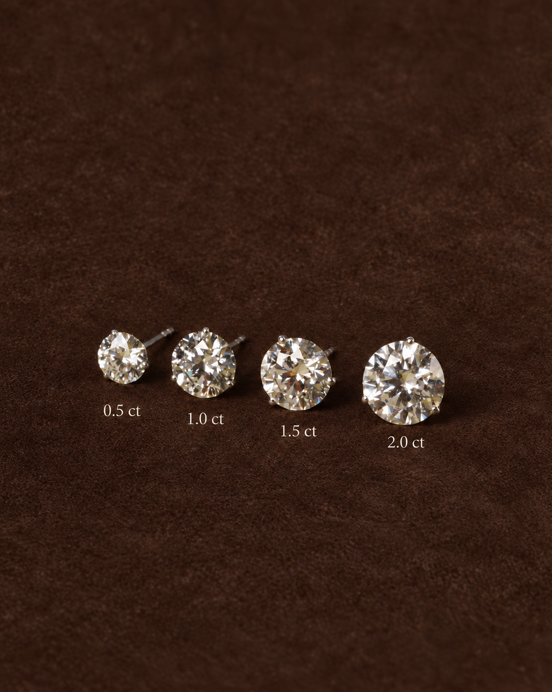 Diamond Stud Size Guide