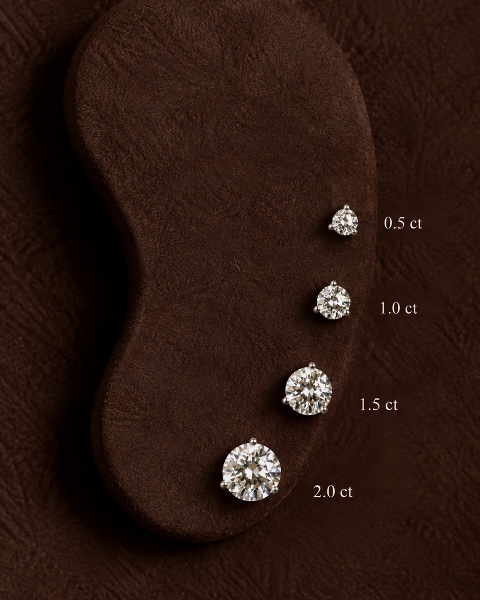 Diamond Stud Size Comparison (1)